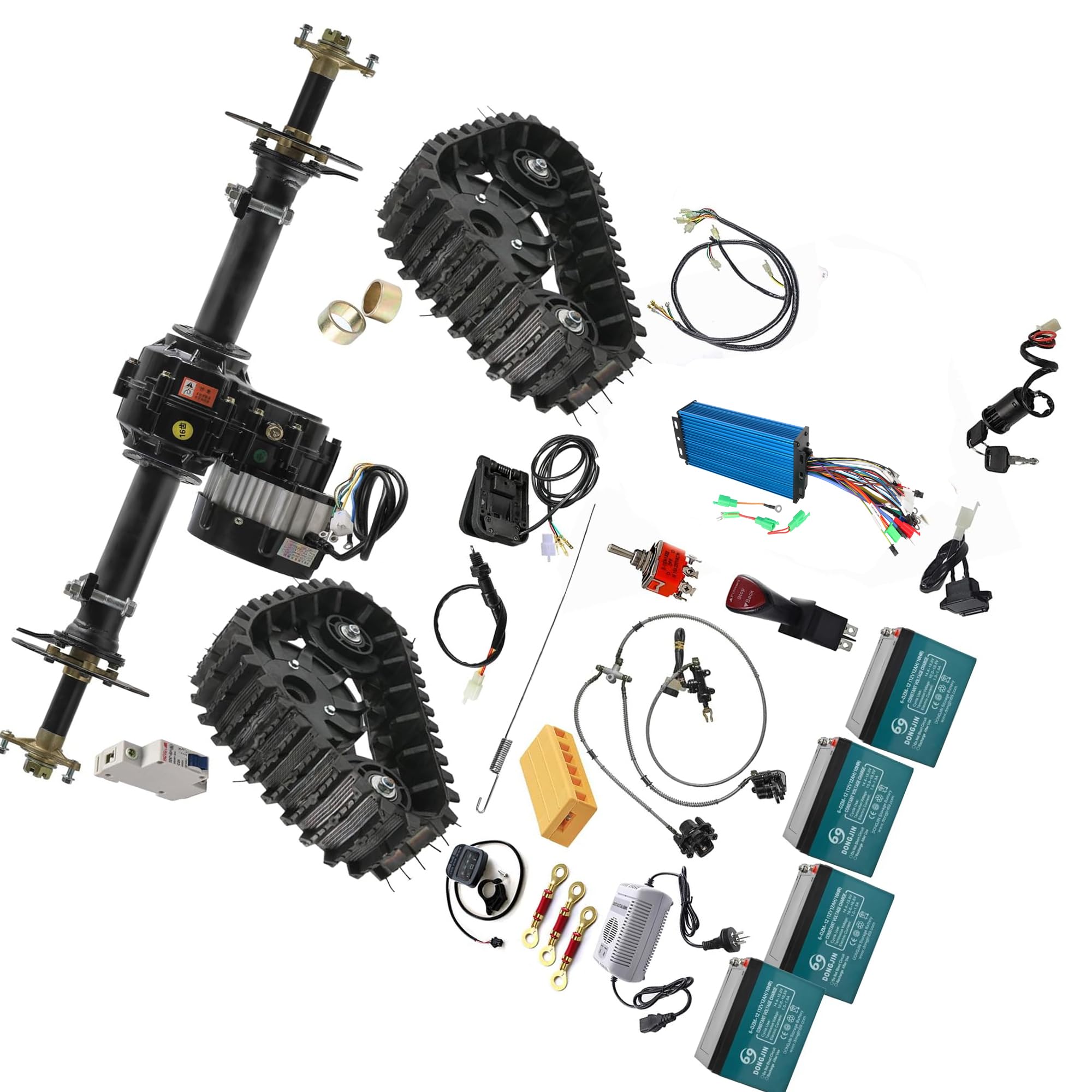 Amazon.com: Rear Wheel Snow Sand Track Assembly with Rear Axle